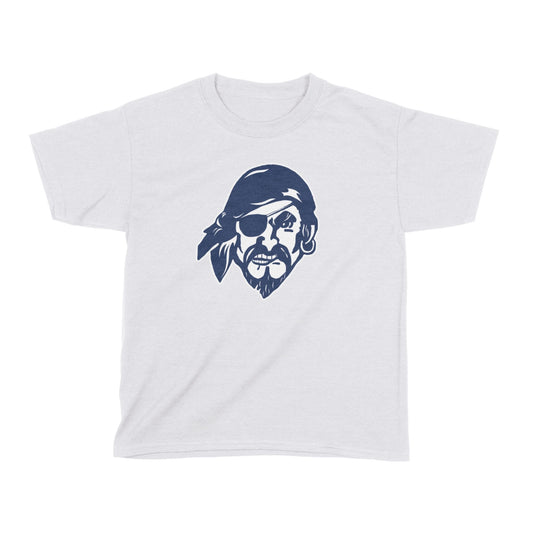 Infinity Design Co Youth T-Shirt Youth Bucs Navy Blue Pirate Head T-Shirt | BB008Y