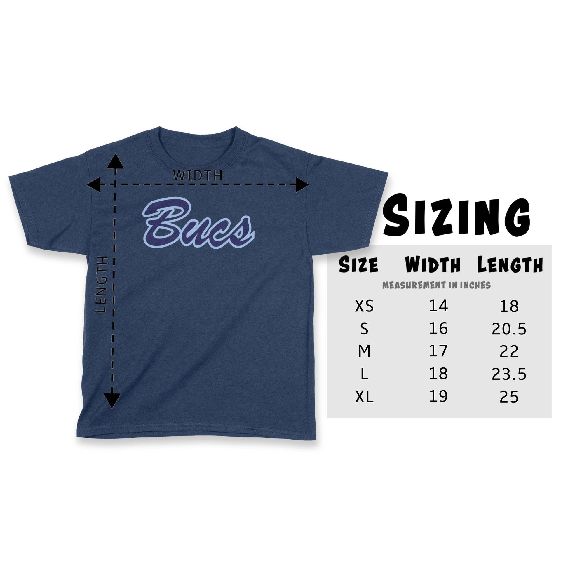 Infinity Design Co Youth T-Shirt Youth Classic Bucs Script T-Shirt | BB007Y